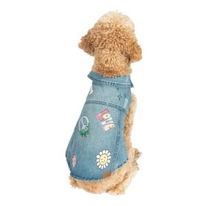 NWT! Justice BOHO Style Denim Dog Pet Jacket